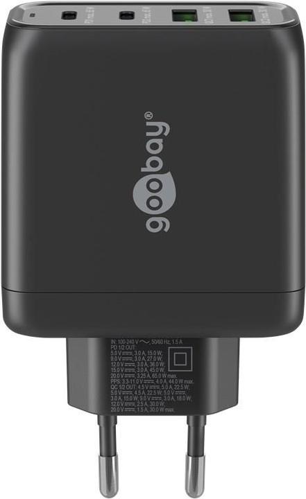 Produktbild Goobay USB Multiport Schnellladegerät mit GaN Technologie (65 W)