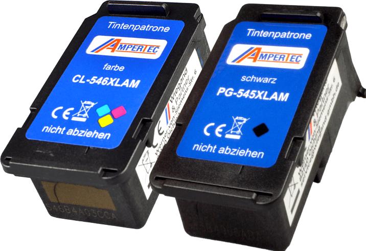 Produktbild Ampertec 2 Tinten ersetzt Canon PG-545XL+CL-546XL Doppelpack KCMY (BK)