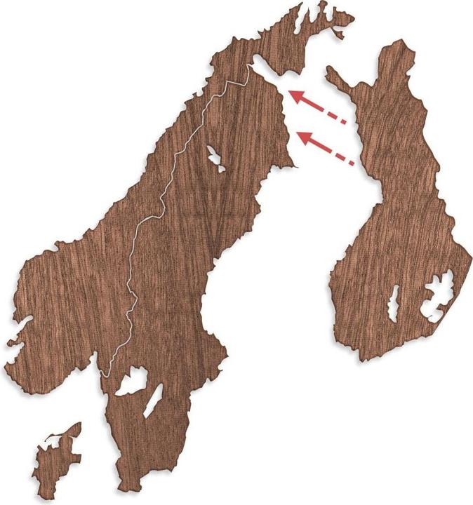 Produktbild Trenddeko Karte Skandinavien (36 x 46 cm)