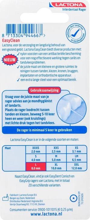 Image du produit Lactona Easyclean Rager 8'S - L 8.0mm (8x)