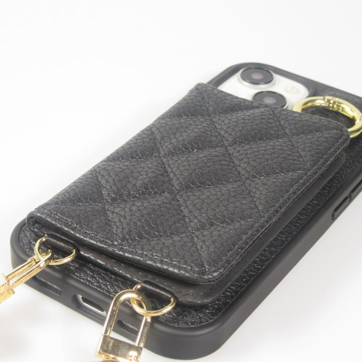 Actual product image PhoneLook Hülle Gepolstertes Leder mit Spiegel und Kartenfach grosse abnehmbare Riemen (Apple iPhone 15)