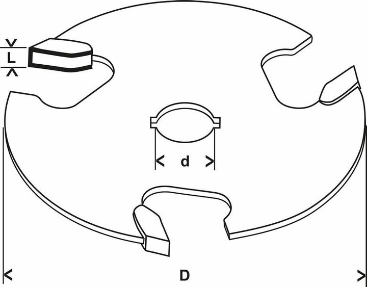 Immagine prodotto Bosch Professional Zubehör Fresa a disco per scanalature Expert per legno, 8 mm, D1 50,8 mm, L 2 mm, G 8 mm