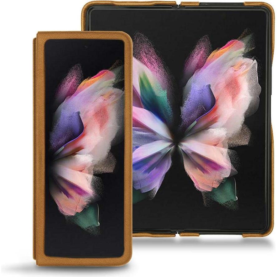 Noreve Lederschutzhülle (Samsung Galaxy Z Fold3), Smartphone Hülle, Braun