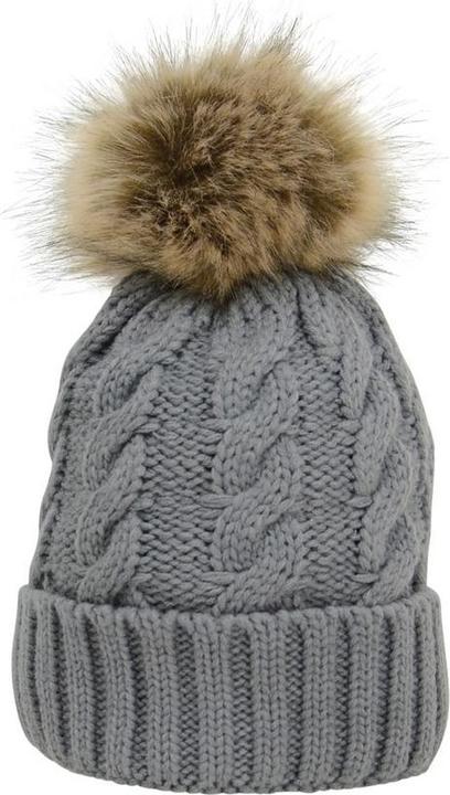 Produktbild Hy Fashion Bommelmütze Melrose mit Zopfmuster Erwachsene (One Size)