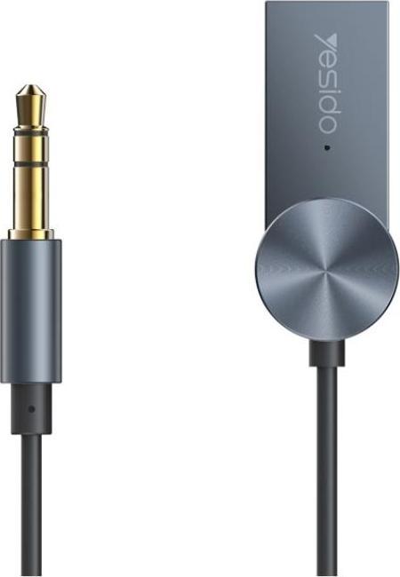 Actual product image Yesido - Wireless Audio Receiver (YAU24) - Jack 3.5mm to Car Auxiliary - Black (Receiver)