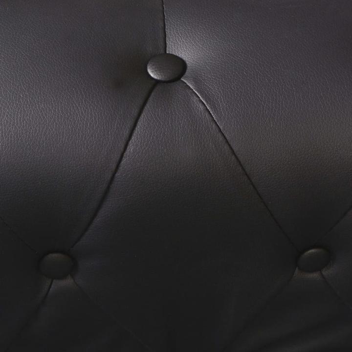 Produktbild vidaXL Chesterfield-Ecksofa 5-Sitzer Schwarz Kunstleder (Ecksofa)