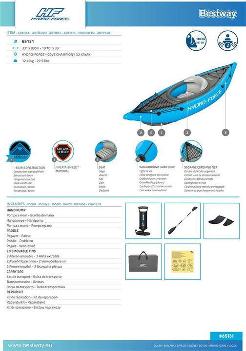 Productafbeelding Bestway 65131 / 24 (331 cm, 2 pers.)