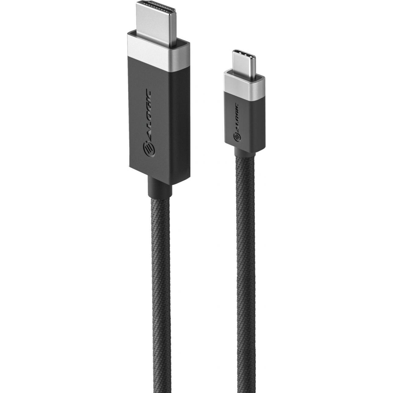 Alogic Fusion USB-C to HDMI 2.0 4K Cable 1m Space Gray (1 m, HDMI), Video Kabel