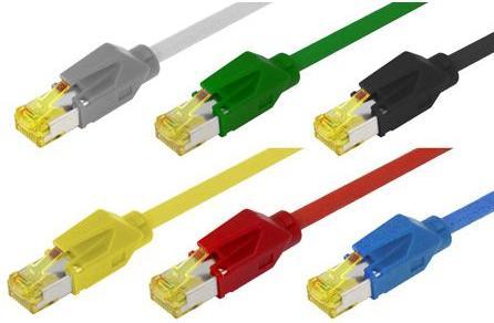 Actual product image Tecline Datwyler patch cable S/FTP, PiMF, Cat 6a, grey, 7.5 m halogen-free, with Hirose plugs TM31 1200MHz (PiMF, S/FTP, CAT6a, 7.50 m)
