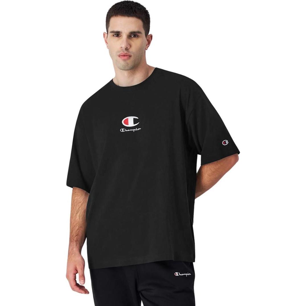 Champion, Herren, Sportshirt, Koszulka męska Crewneck czarna 220270 KK001 L (L), Schwarz, L