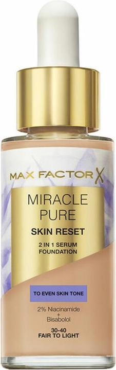 Immagine prodotto Max Factor Miracle Pure Skin Reset 2in1 Serum Foundation - Trucco 30 ml 30-40 Fair To Light (30-40)