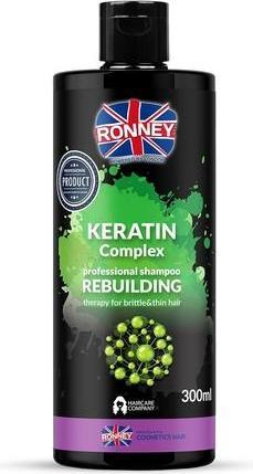 Ronney Keratin Complex Professional Shampoo Rebuilding Therapy For Brittle & Thin Hair 300Ml (300 ml, Flüssiges Shampoo)