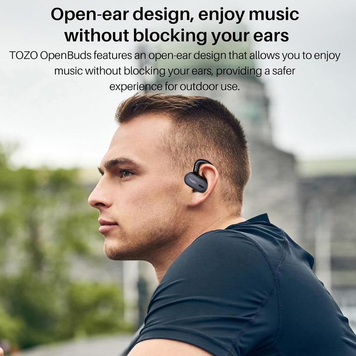 Immagine prodotto Tozo Open Buds True Wireless Stereo (TWS) USB Typ-C Bluetooth In-Ear Headset Schwarz (42 h)
