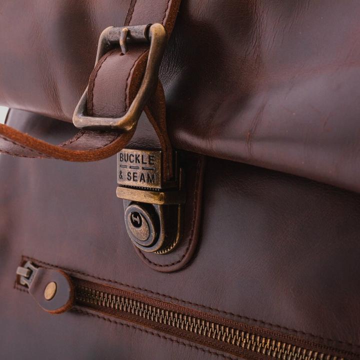 Actual product image Buckle & Seam Rolltop backpack Nomad Brown/Dots (28 l)