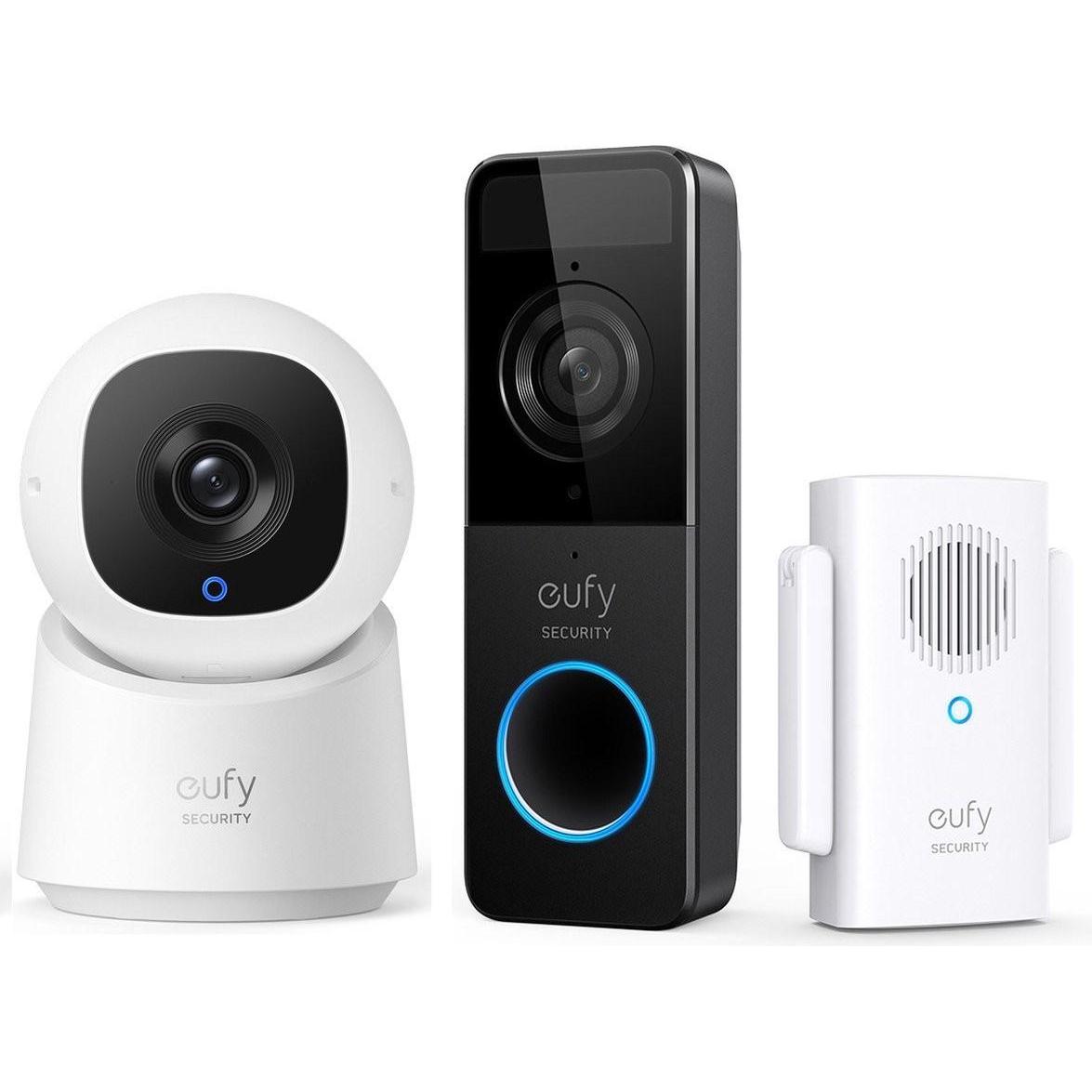 eufy, Campanello + Citofono, Security doorbell - Indoor Cam C220 + C210 deurbel - Voordeelbundel - Geen