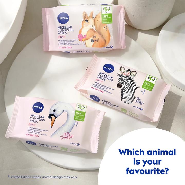 Actual product image NIVEA Cleansing micellar wipes 25 pieces (L) (Facial cleansing wipes, 150 g)