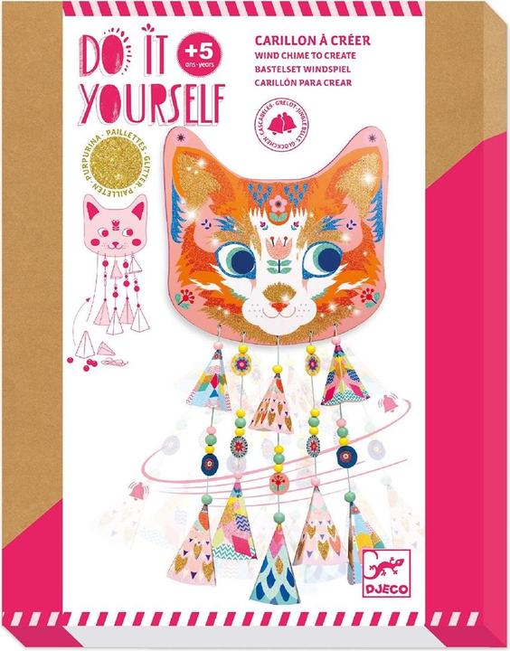 Actual product image Djeco DIY - Wind chime cat