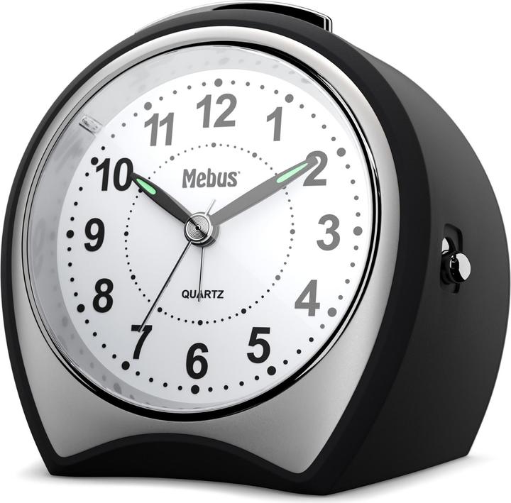Produktbild Mebus Wecker schwarz Kunststoff