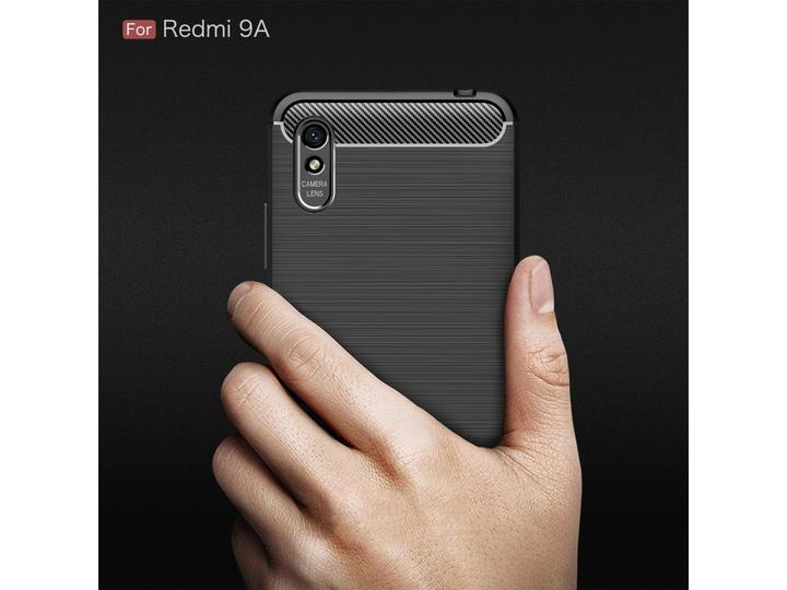 Actual product image Screenguard Xiaomi Redmi 9A Cover Carbon Brushed Soft TPU (Xiaomi Redmi 9A)