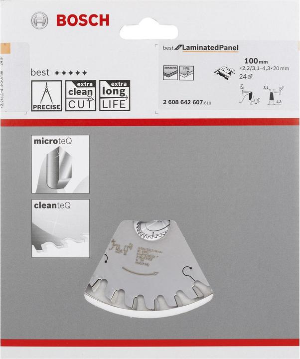 Produktbild Bosch Professional Zubehör Vorritzblatt konisch, Best for Laminated Panel, 100 x 20 x 2,2 mm, 24