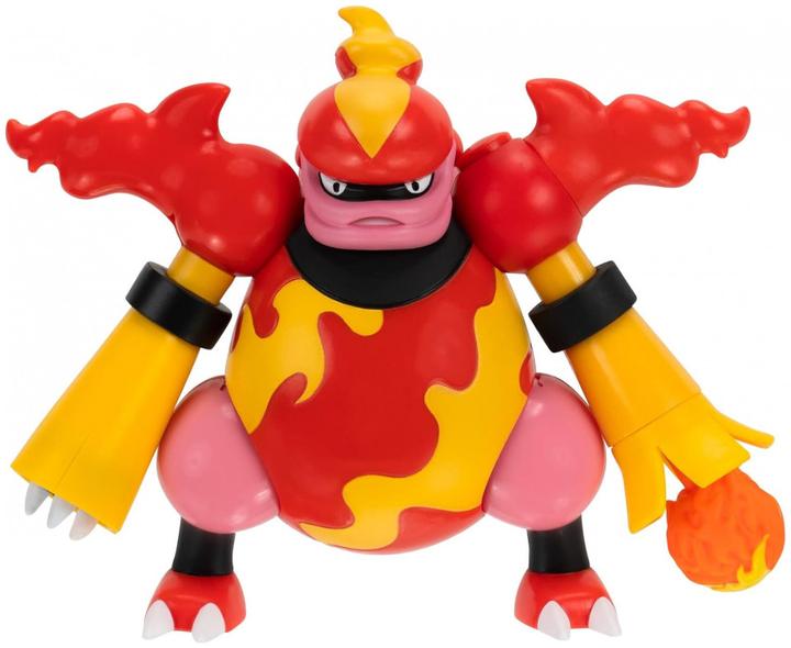 Produktbild Jazwares Pokémon PKW0169 Feature 4.5-Inch Magmortar Battle Figure with Fireball Cannon, Multi