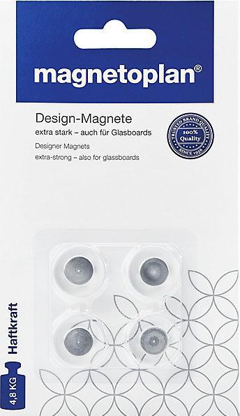 Image du produit Magnetoplan Plot magnétique design, pour tableaux en verre, lot de 12, Ø 20 mm, transparent. (12 x)