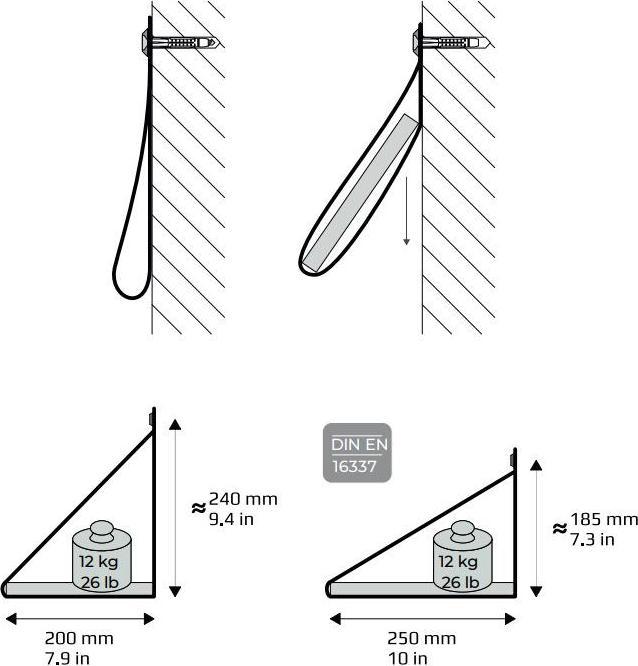 Actual product image Dolle Bracket set LOOP 790x30x1,8 mm leather brown