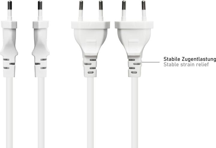 Produktbild Kabelmeister Euro-Netzkabel Euro-Stecker Typ C an abisolierte Enden, weiss, 0,75 mmÂ², 3 m (3 m)