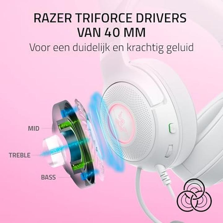 Actual product image Razer Kraken Kitty V2 - White (Cable)