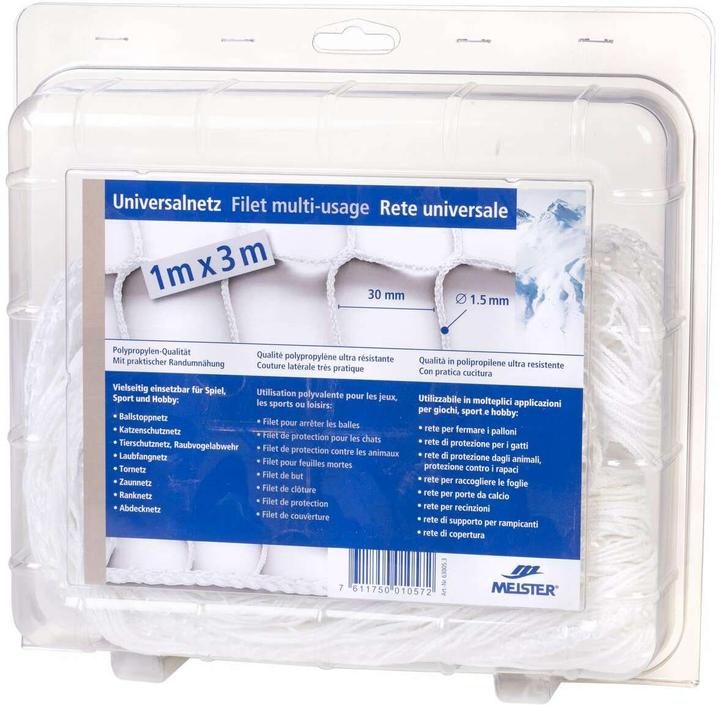 Meister Universalnetz knotenlos, Ø 1.5 mm / 1 x 3 m, Weiss (3 x 1 m)
