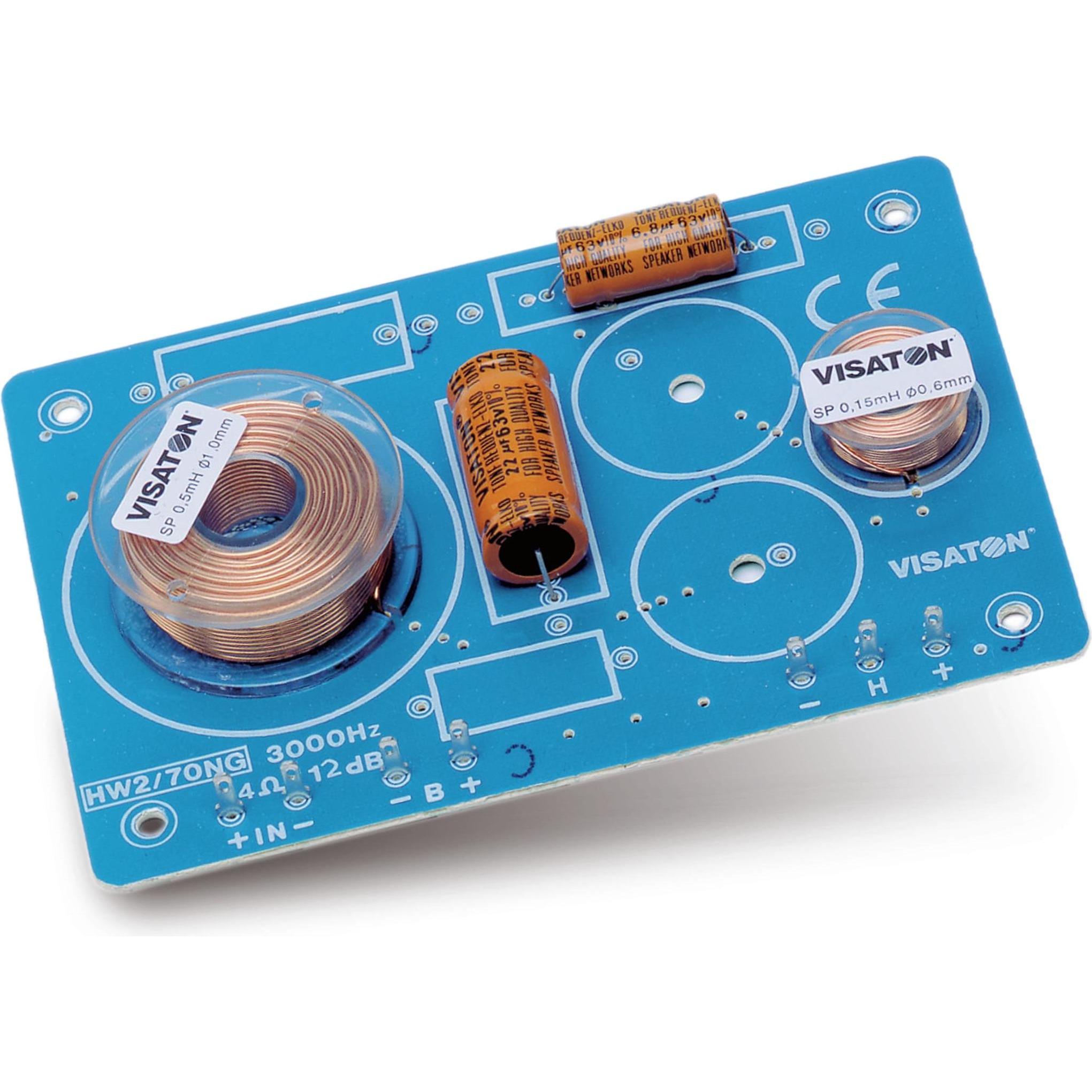 Thumbnail - Visaton HW 2/70 NG - 4 Ohm 2-Wege Frequenzweiche 4 Ω, Lautsprecher Bauteile