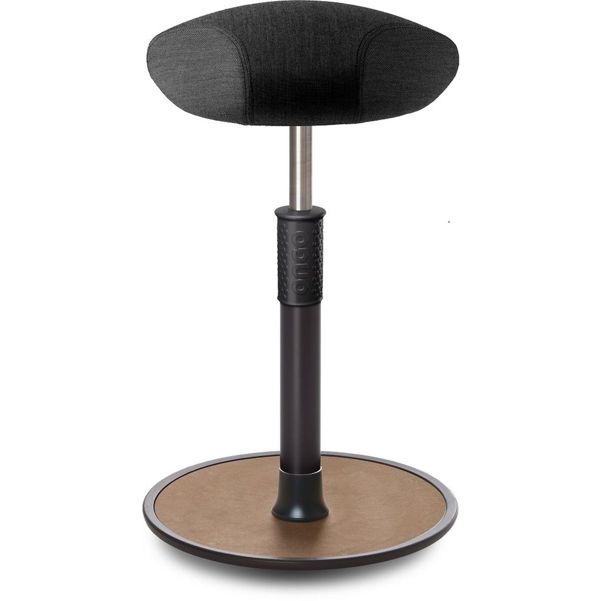 Ongo, Bürostuhl, Sitz- Stehhocker Free Tall Triangel kvadrat Remix Anthrazit schwarz /Natur