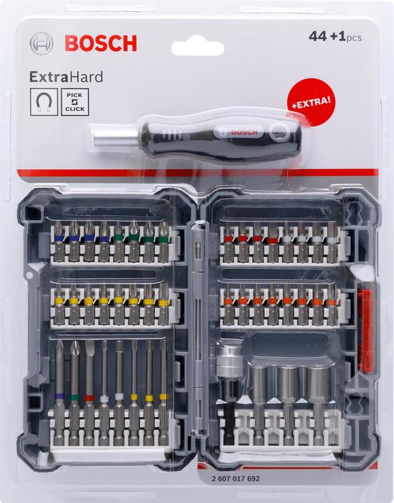 Immagine prodotto Bosch Professional Zubehör Set di punte per cacciavite, 45 pezzi (Croce Phillips PH 1", Croce Phillips PH 2", Croce Phillips PH 3", Croce Pozidriv PZ 1", Croce Pozidriv PZ 2", Croce Pozidriv PZ 3", Hexagonal (esagonale) 3", Esagonale (esagonale) 4", Hexagonal (esagonale) 5", Hexagonal (esagonale) 6")