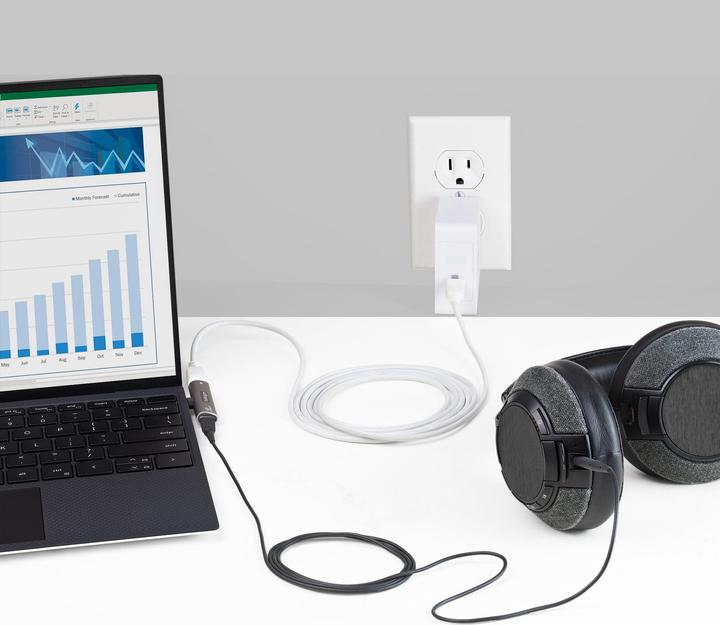 Produktbild StarTech USB-C-Audio- und Ladeadapter - USB-C Audioadapter mit USB-C-Audio-Kopfhörer-/Headset-Anschluss und (Zubehör)
