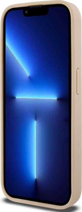 Actual product image DKNY PU Leather Checkered Pattern and Stripe Case for iPhone 15 Pro Pink (Apple iPhone 15 Pro)