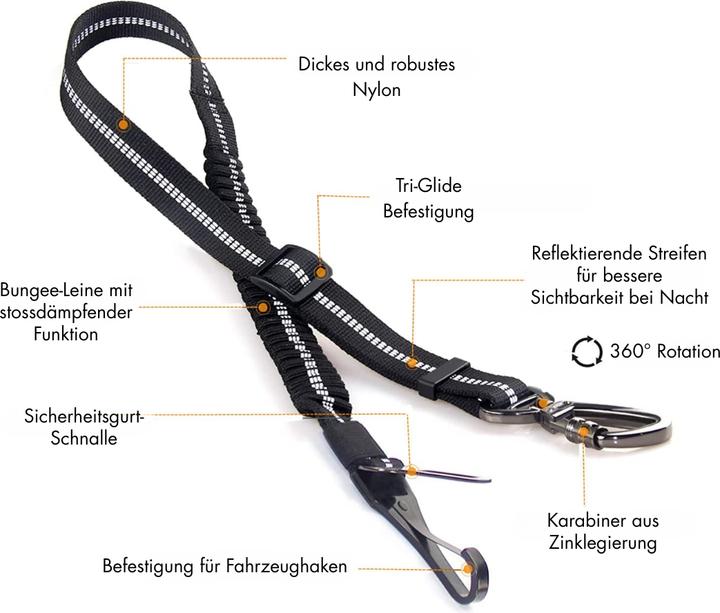 Actual product image Suba Dog safety belt for car (Dog, Reflectors, Safety closure)