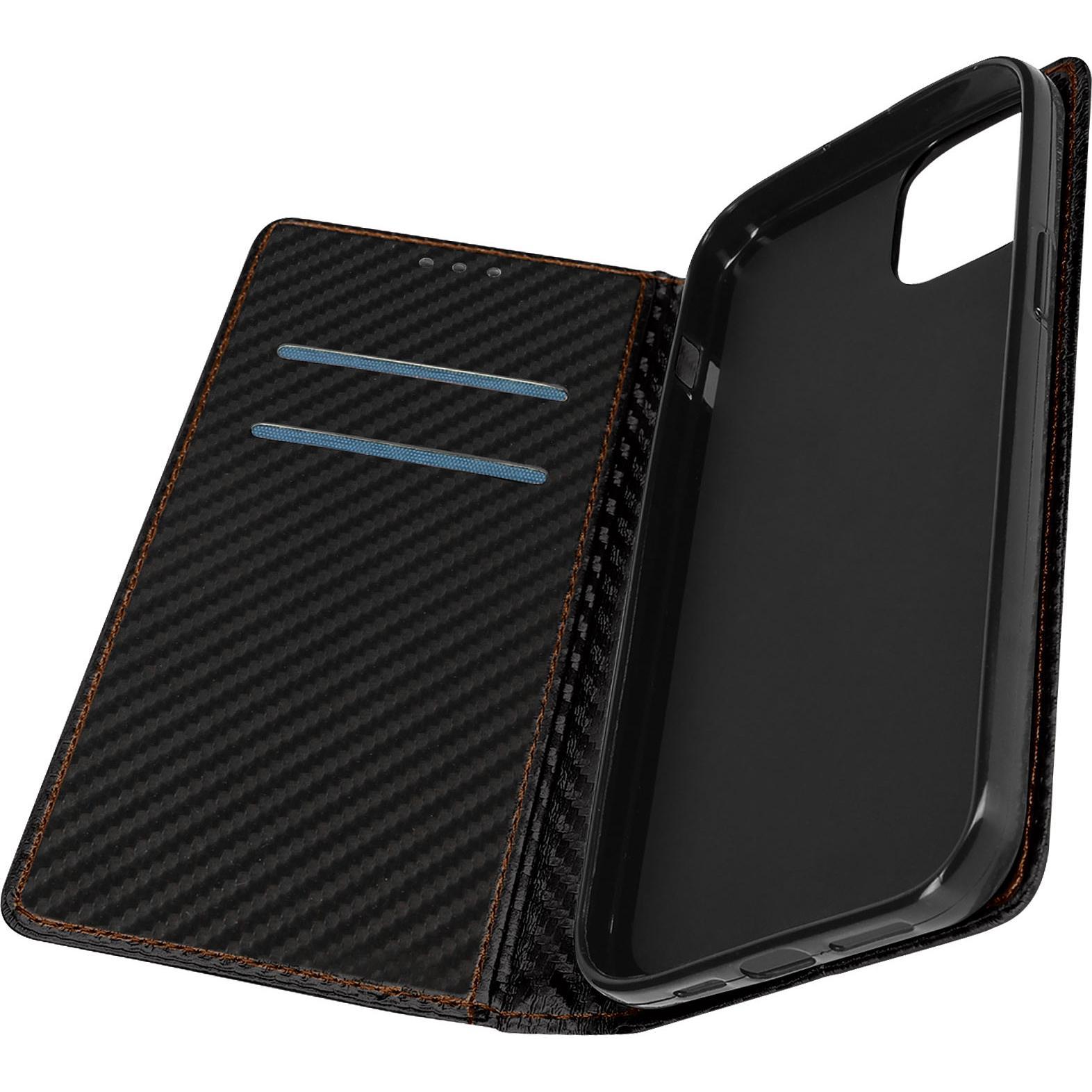 Avizar Carbon Series (Apple iPhone 15 Plus), Smartphone Hülle, Schwarz