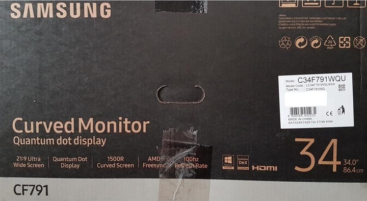 Produktbild Samsung C34f791 (3440 x 1440 Pixel, 34")