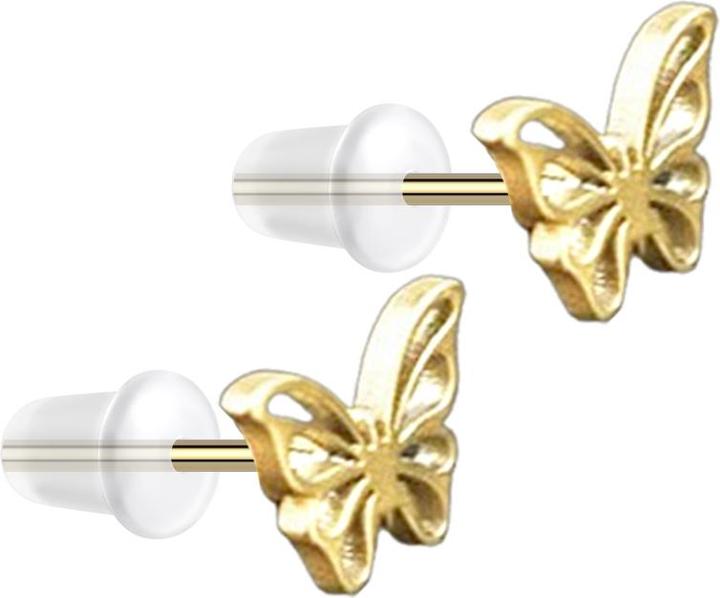 Immagine prodotto Star Piercing Ohrstecker vergoldet Schmetterling (senza ottone, Acciaio chirurgico 316L)