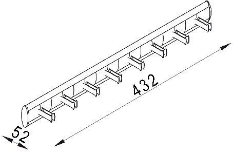 Actual product image Servetto Belt holder SELF SYSTEM, length 432 mm
