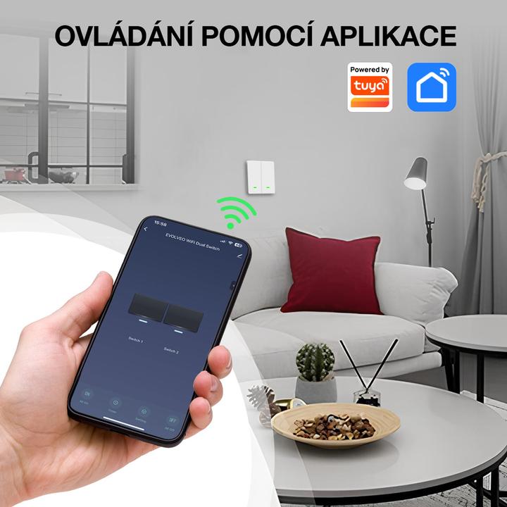Image du produit Evolveo Double commutateur WiFi, smart switch