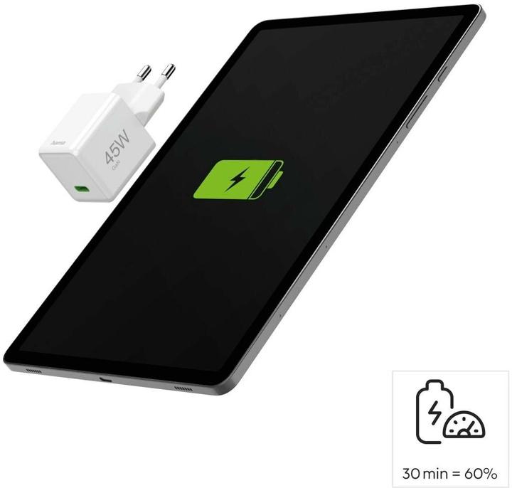 Image du produit Hama Chargeur rapide, USB-C, PD/QC/GaN, super-mini-chargeur, 45 W, blanc (45 W, 1 portion)
