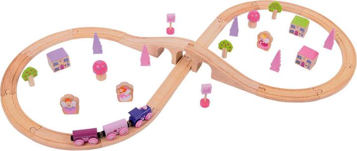 Actual product image Bigjigs Wooden train set - Pink