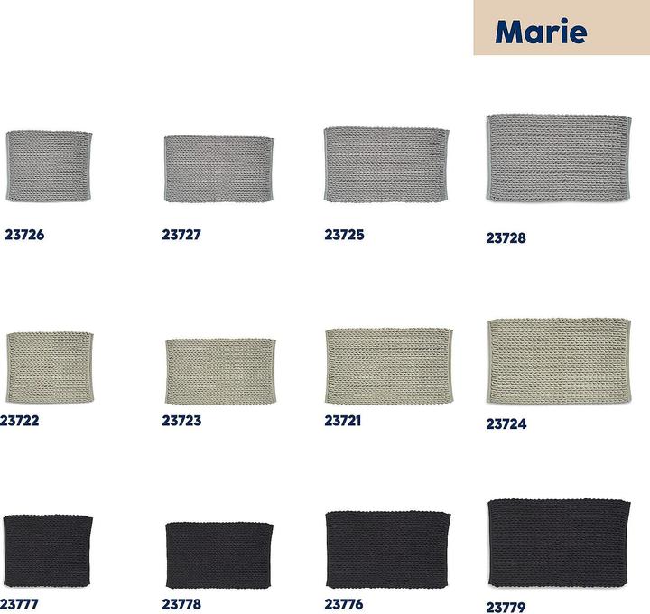 Produktbild Kela Badematte Marie schwarz (65 x 55 cm)
