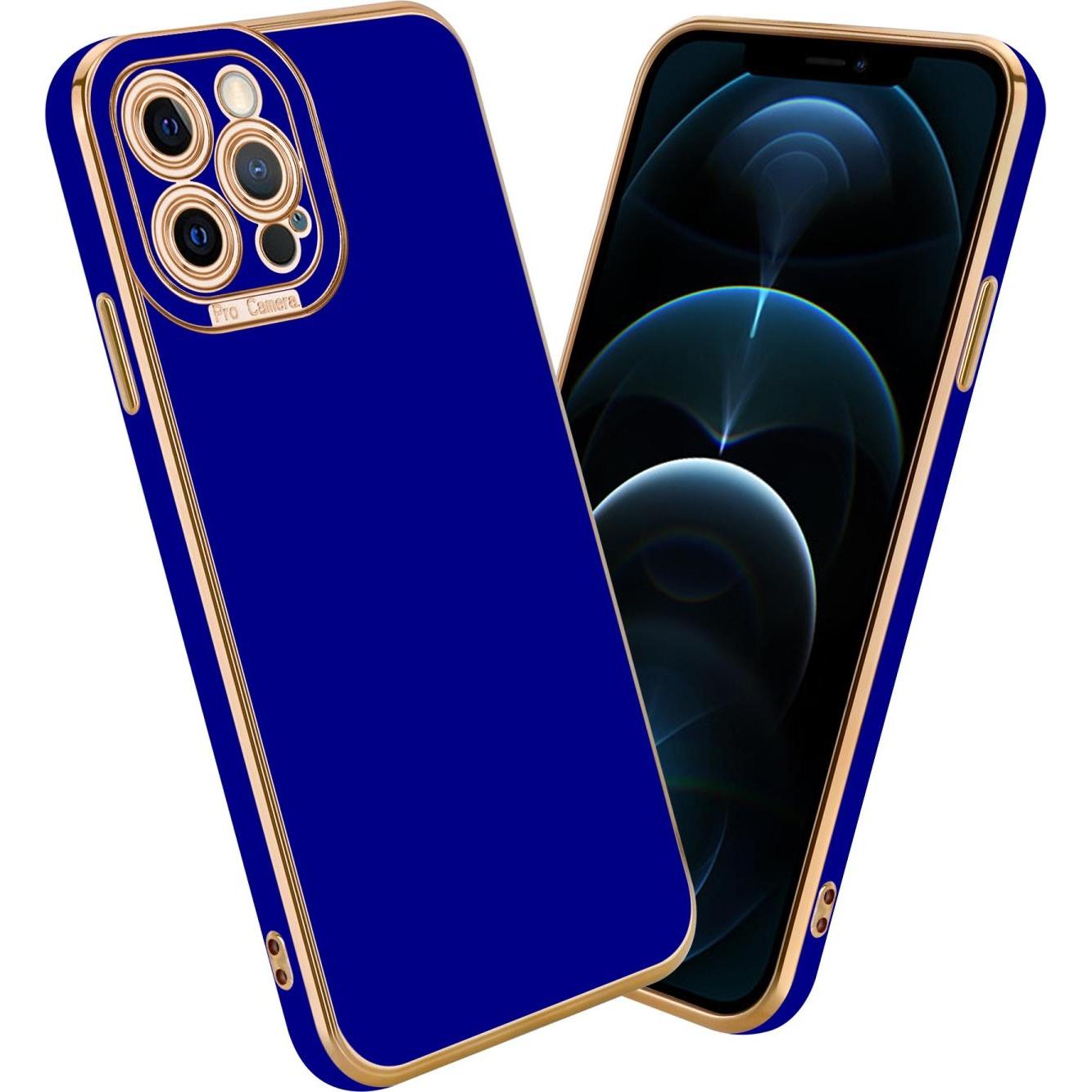 Cadorabo TPU Hülle mit Kameraschutz für Apple iPhone 12 PRO (Apple iPhone 12 Pro), Smartphone Hülle, Blau