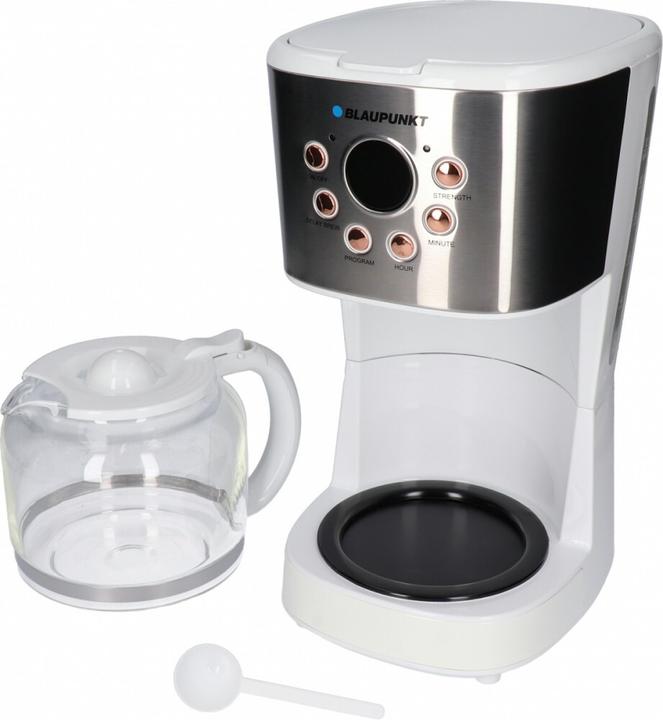 Produktbild Blaupunkt CMD802WH Kaffeemaschine Weiss, Silber Fassungsvermögen Tassen=14 Glaskanne, Display, Warm