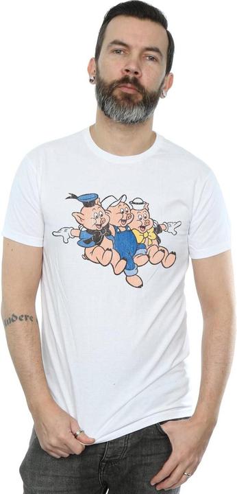 Immagine prodotto Disney Three Little Pigs Jump Maglietta Uomo (XXL)