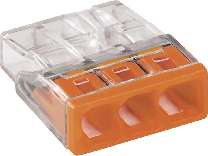 Wago 3 Conductor Compact Pushwire Connector