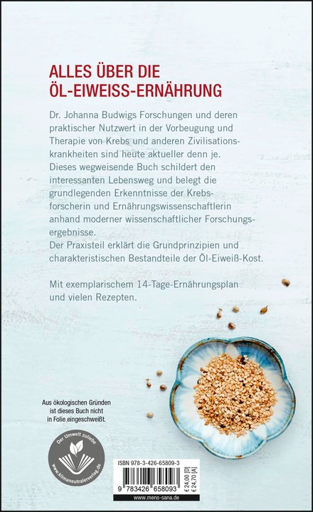 Produktbild Die Original-Öl-Eiweiss-Kost (Deutsch, Johanna-Budwig-Stiftung, 2017)