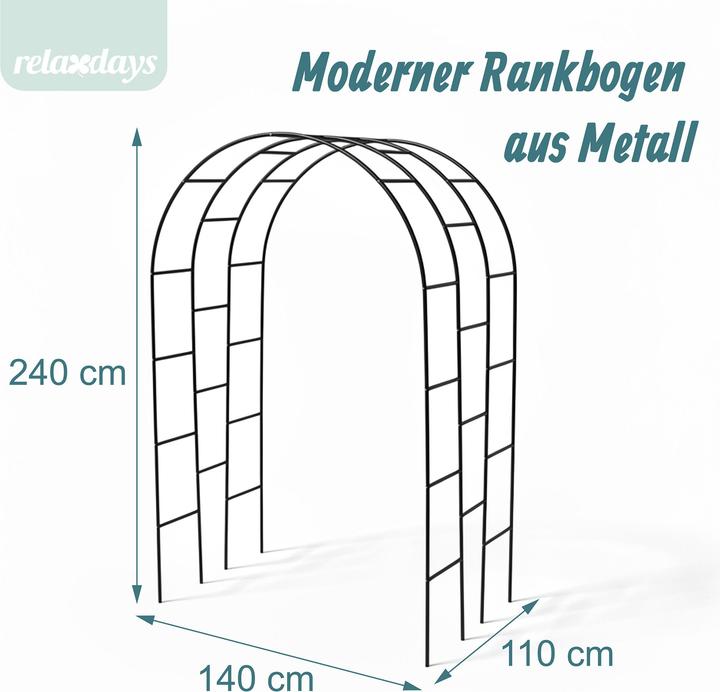 Relaxdays Rosenbogen (110 cm, 140 cm)